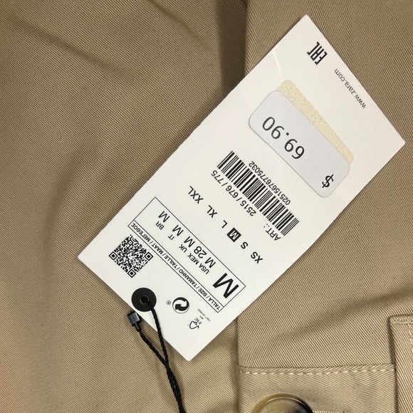 ZARA Asymmetric Wide Leg Trouser - Brown/Tan - Size M - New - Picture 3 of 5